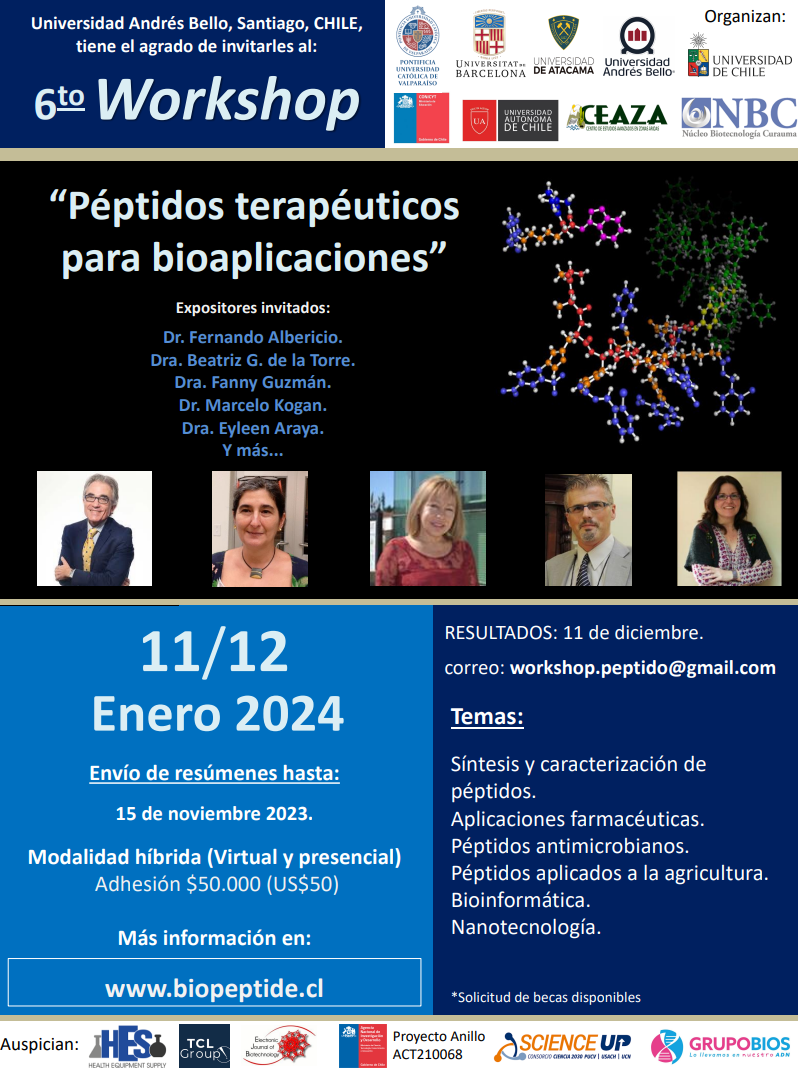 Sexto Workshop "Péptidos terapéuticos para bioaplicaciones"