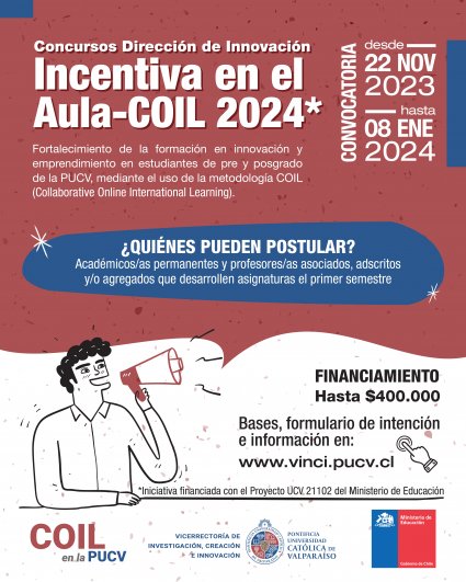 Convocatoria PUCV: Incentiva en el Aula-COIL 2024