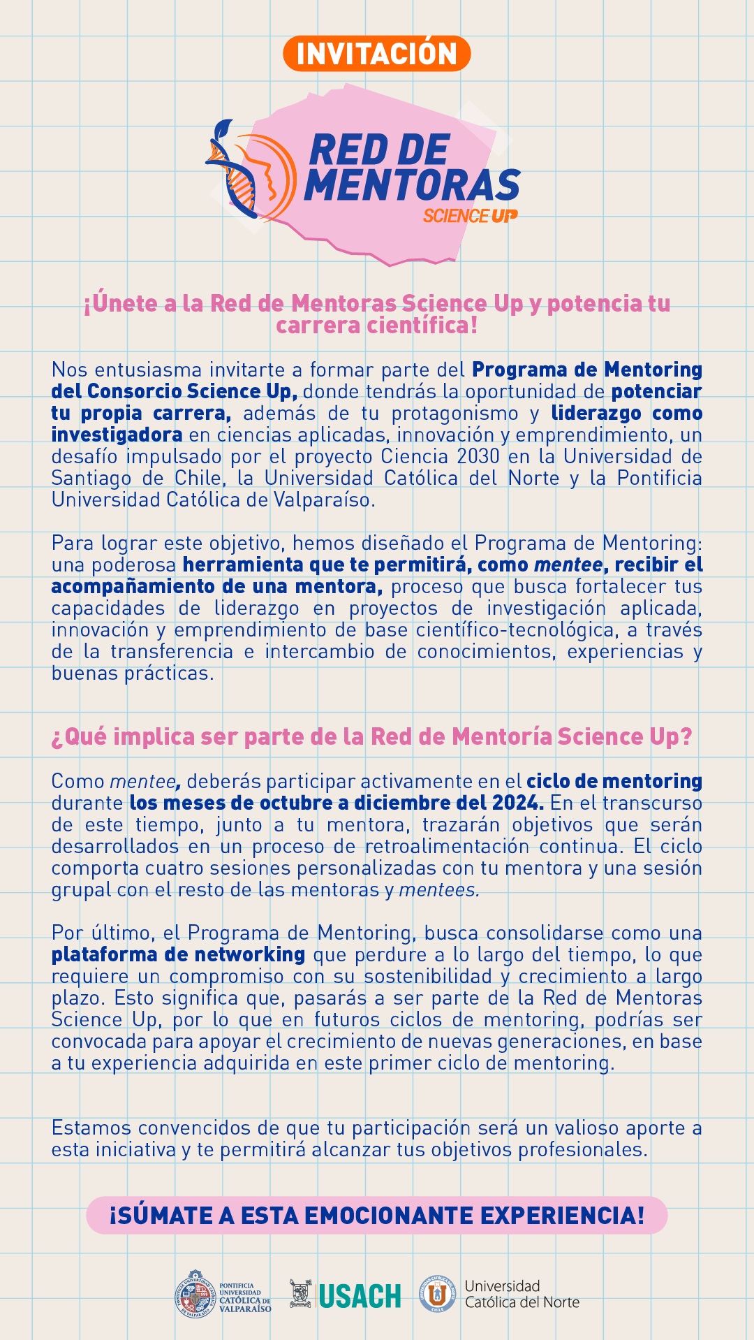 Inicia la convocatoria a mentees del “Programa de Mentoring” de Science ...